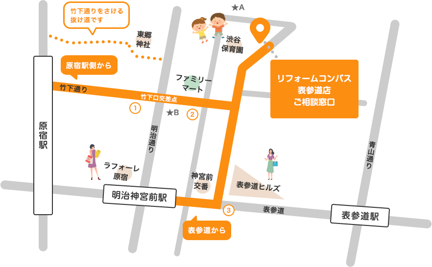 店舗までの地図